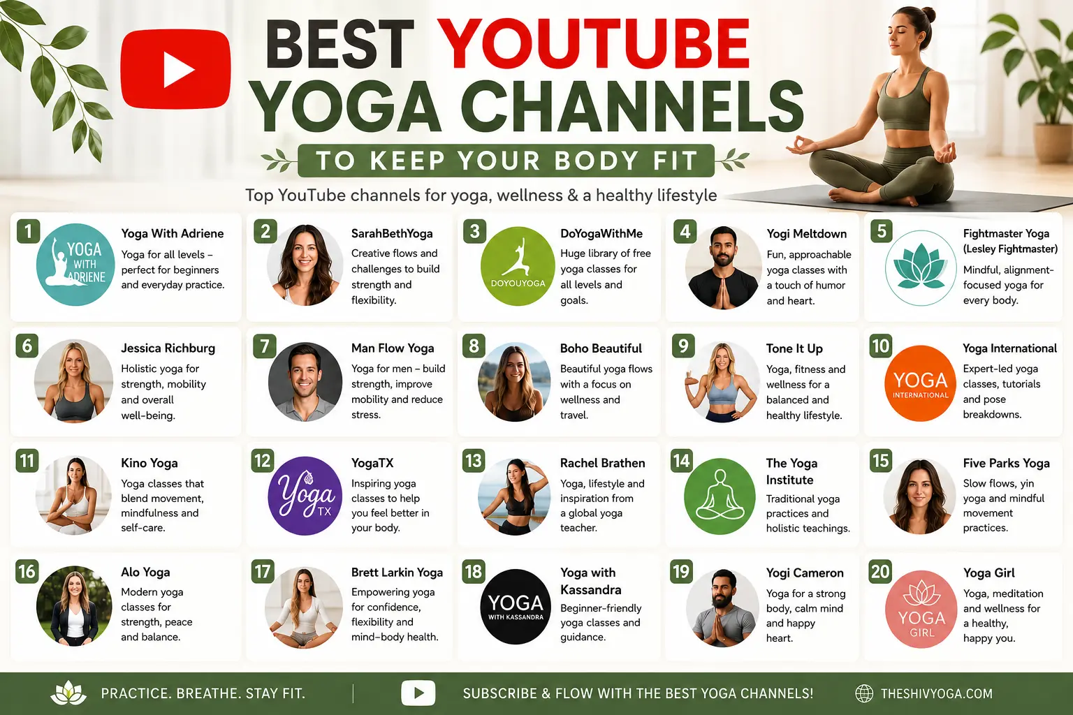 20 Best YouTube Yoga Channels (Beginner to Advanced)