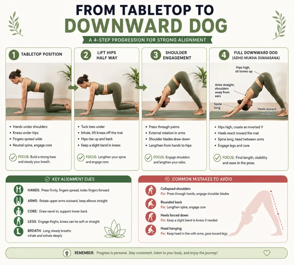 Downward facing dog pose