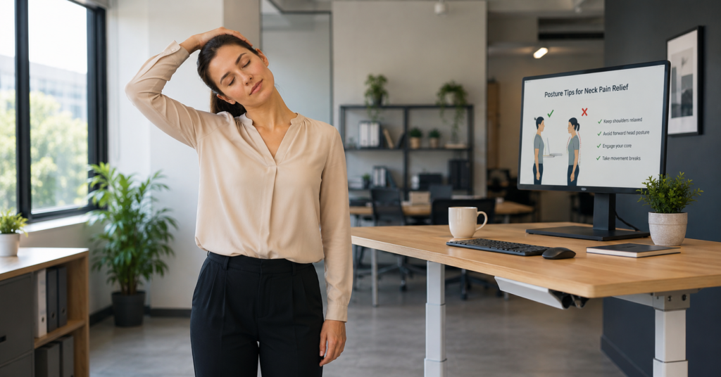 yoga for office workers neck pain